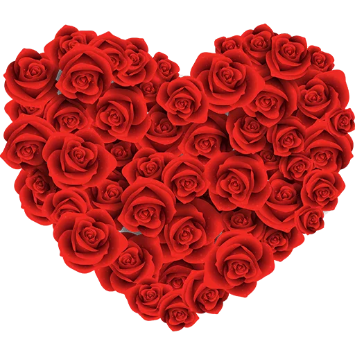 Rose Heart Transparent PNG Image
