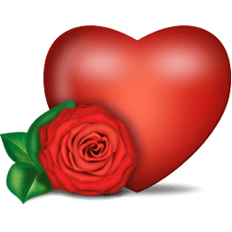 Heart And Rose Transparent PNG Image