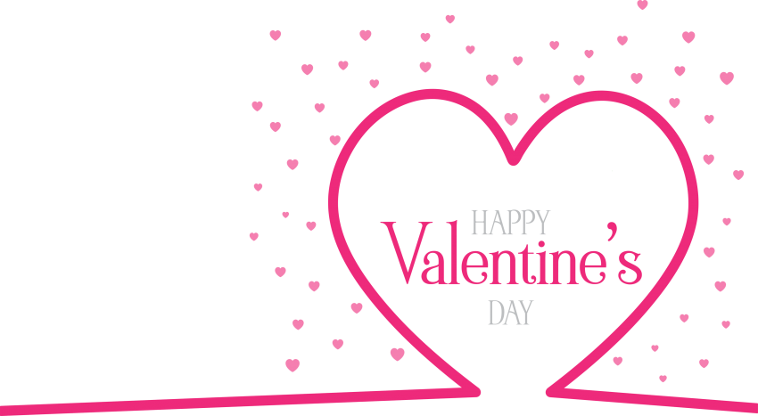 Pink Heart Valentines Day Transparent PNG Image