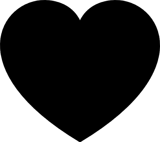 Heart Vector Black Transparent PNG Image