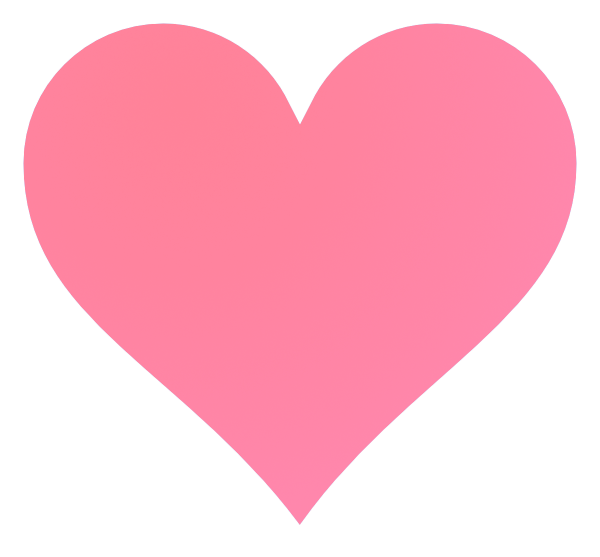 Pink Heart Vector Transparent PNG Image
