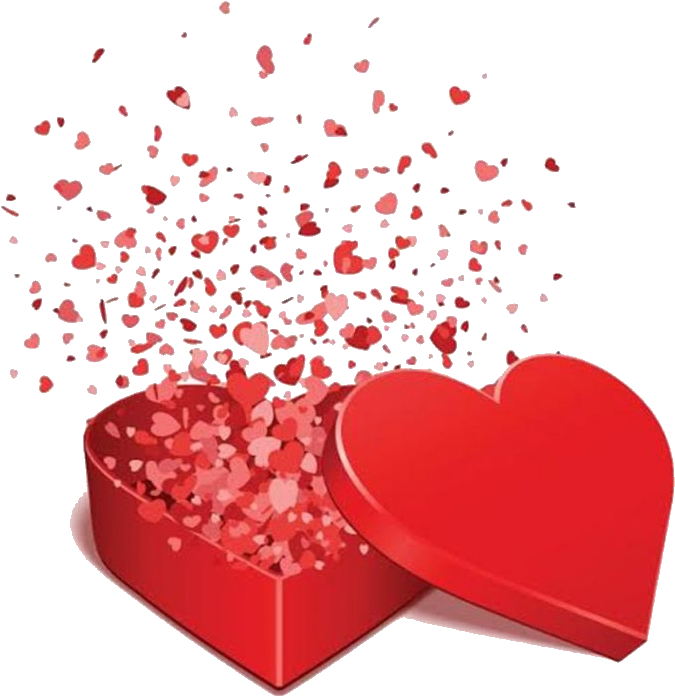 Box Surprise Heart Transparent PNG Image