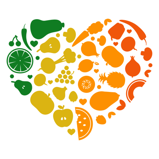 Heart Vegetables Vector Transparent PNG Image