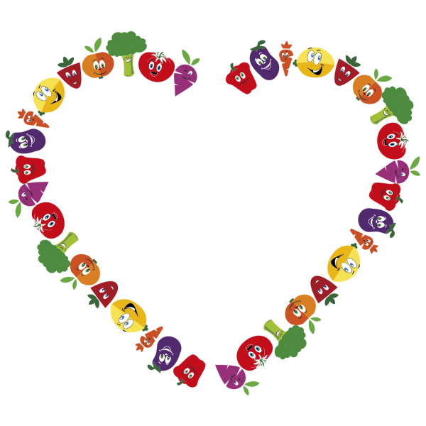 Heart Vegetables Vector Transparent PNG Image