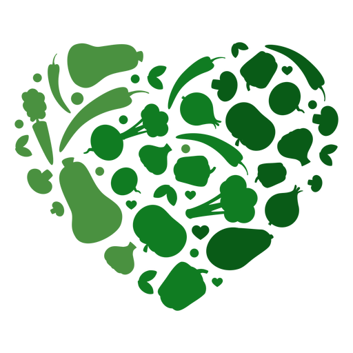 Heart Vegetables Vector Transparent PNG Image