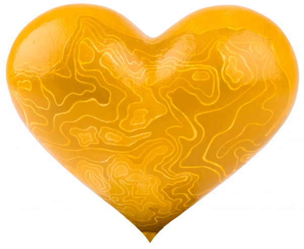 Heart Abstract Gold File Transparent PNG Image