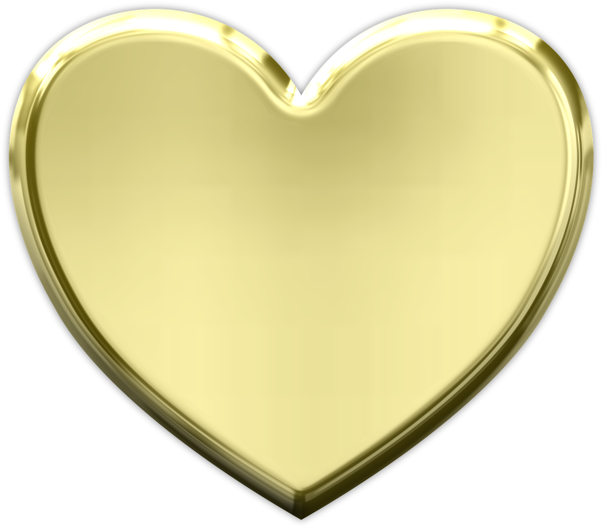 Heart Abstract Gold Transparent PNG Image