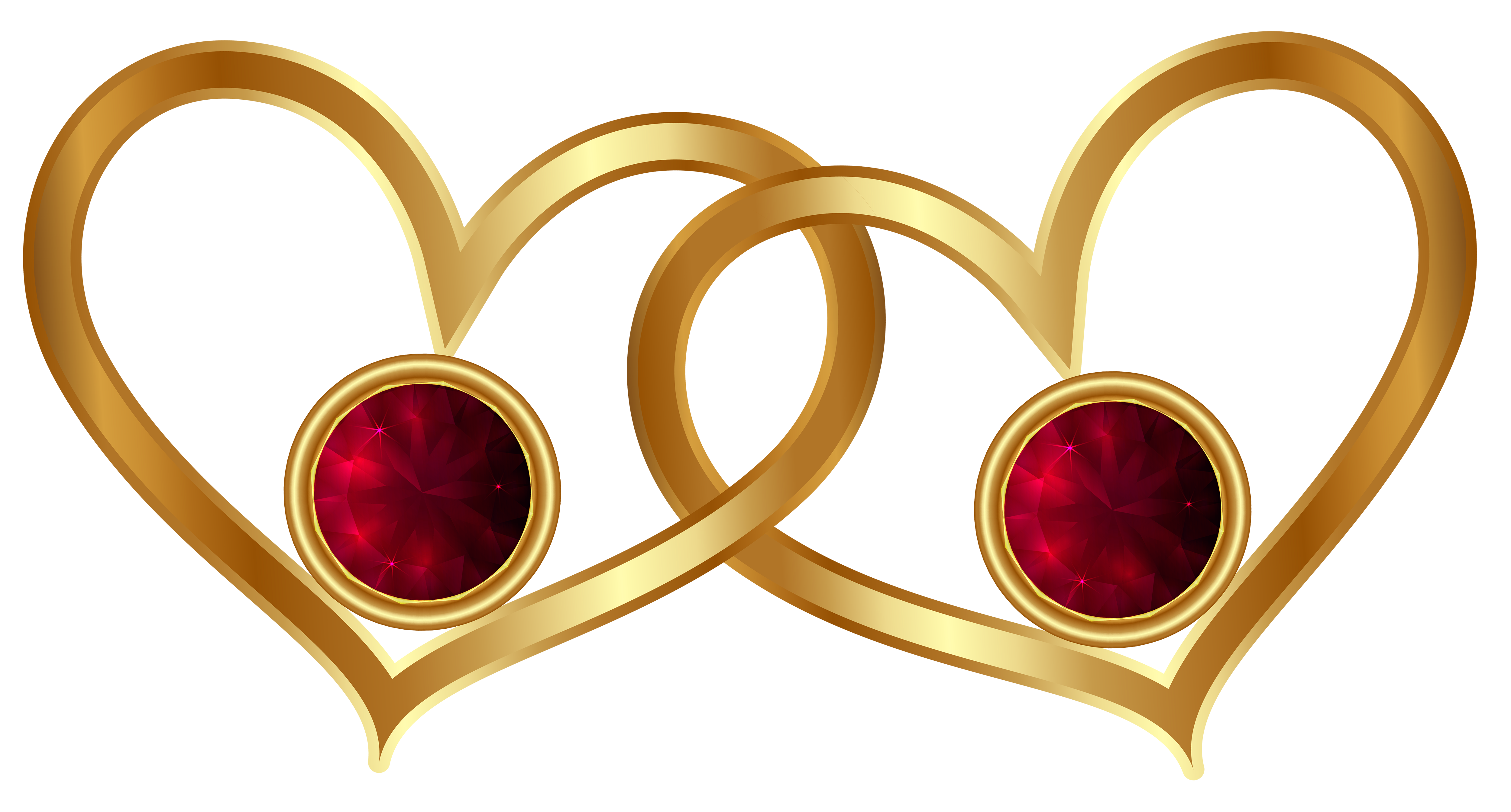 Heart Abstract Gold Transparent PNG Image