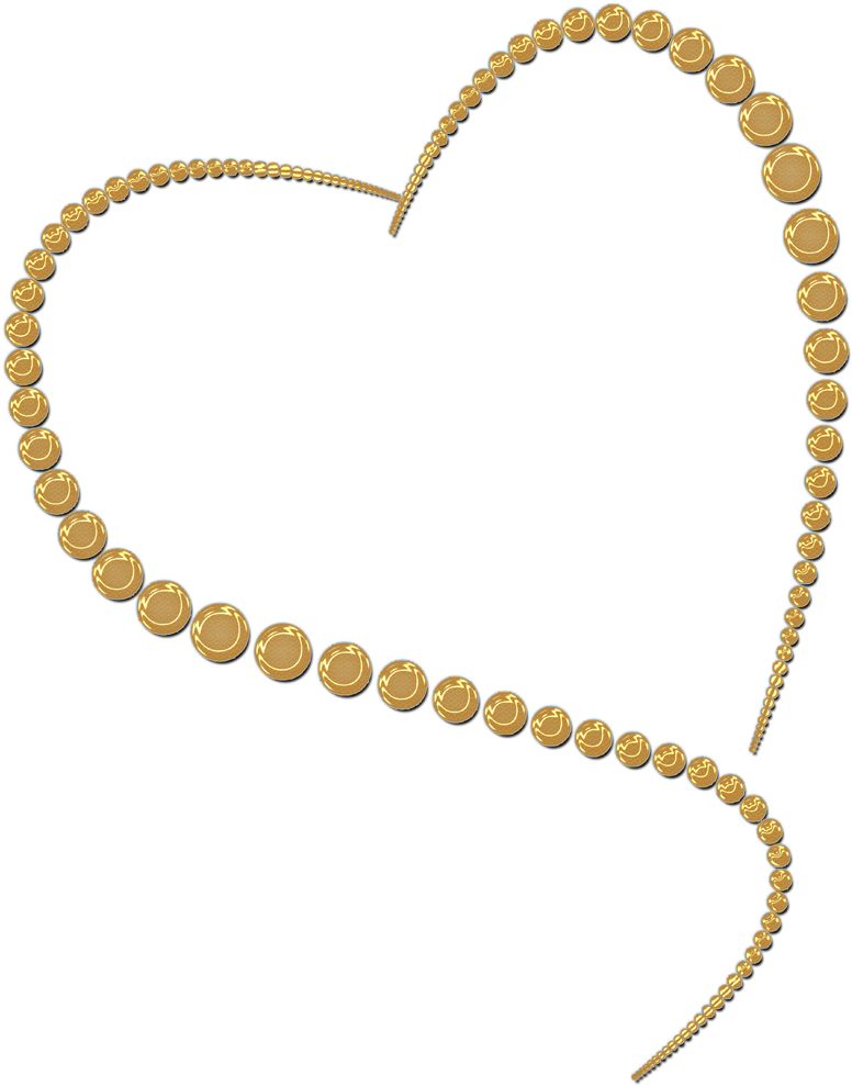 Heart Gold Transparent PNG Image