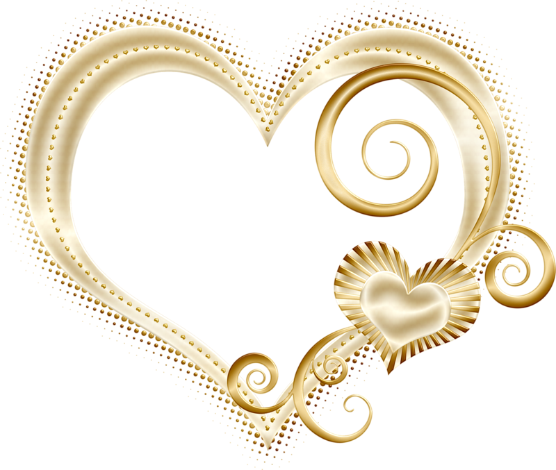 Heart Gold Transparent PNG Image