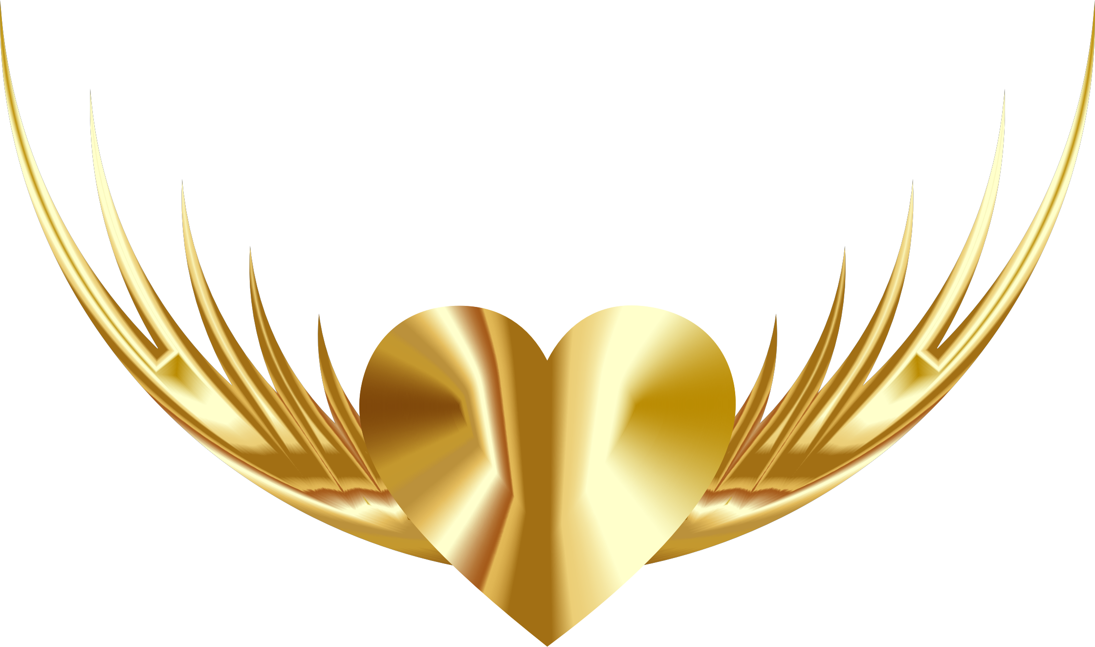 Heart Shiny Gold File Transparent PNG Image