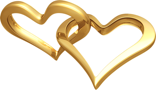 Heart Shiny Gold Transparent PNG Image
