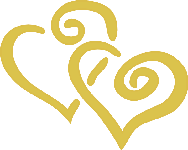Heart Vector Gold Transparent PNG Image