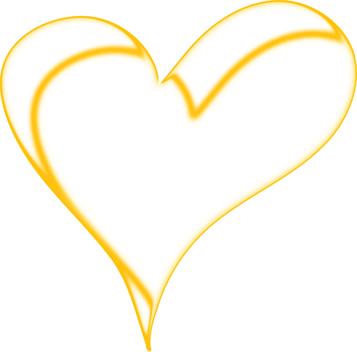 Heart Vector Gold Transparent PNG Image