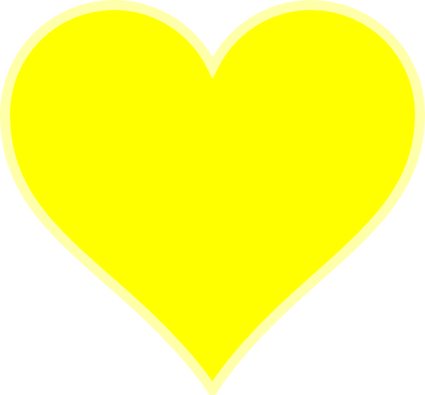 Yellow Heart Background Transparent PNG Image