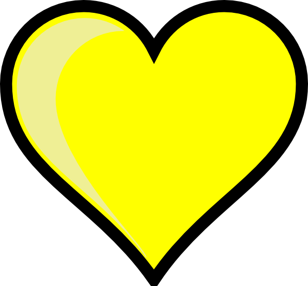 Yellow Heart Transparent PNG Image