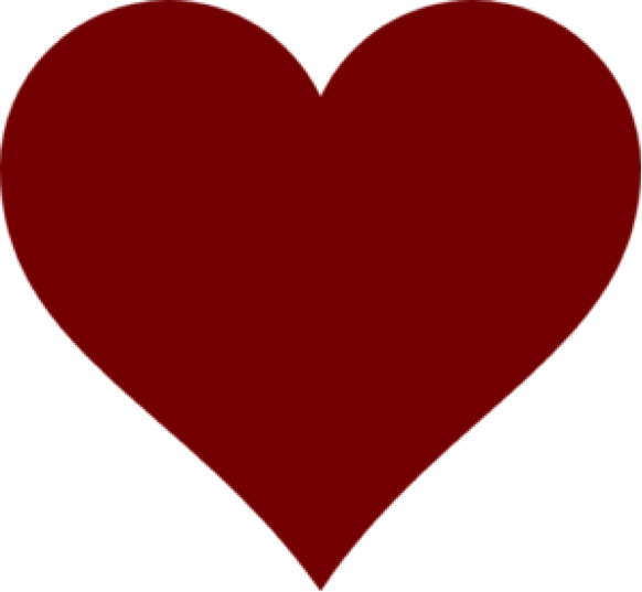 Dark Red Heart Transparent PNG Image