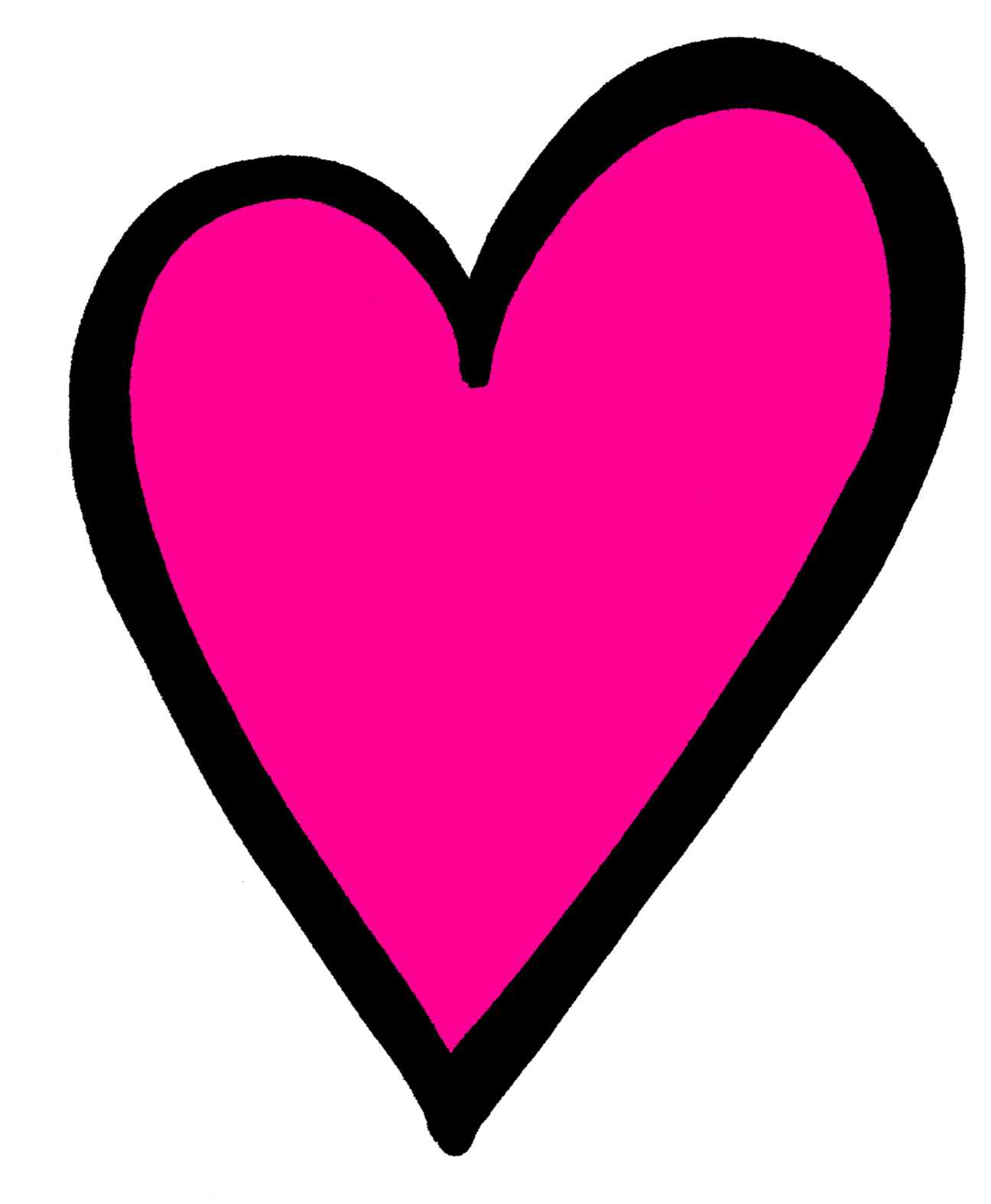 Hot Pink Heart Transparent PNG Image