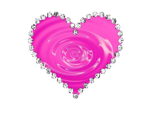Pink Diamond Heart Background Transparent PNG Image