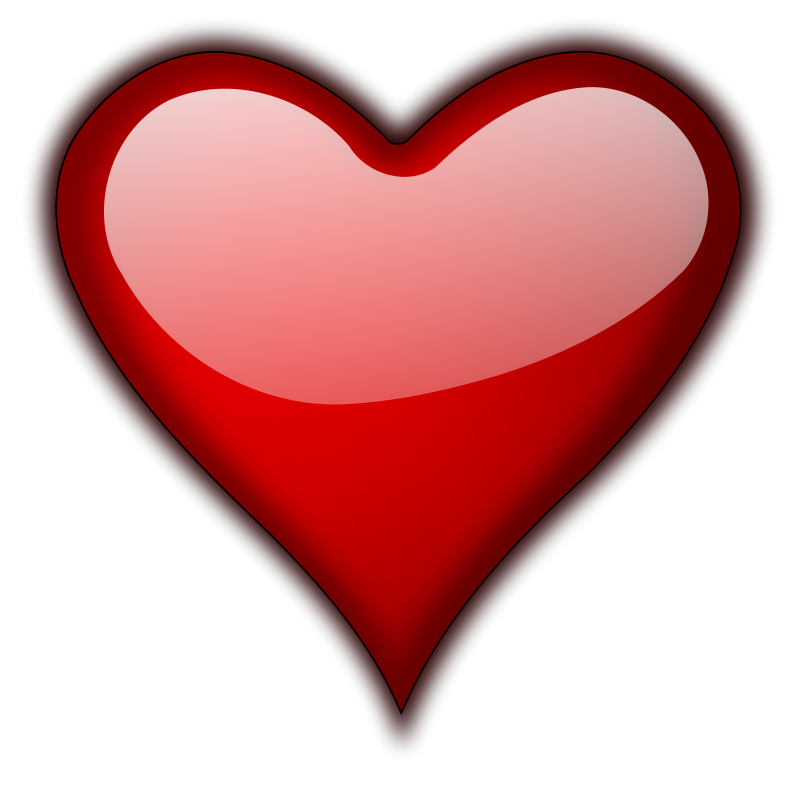 3D Red Heart Transparent PNG Image