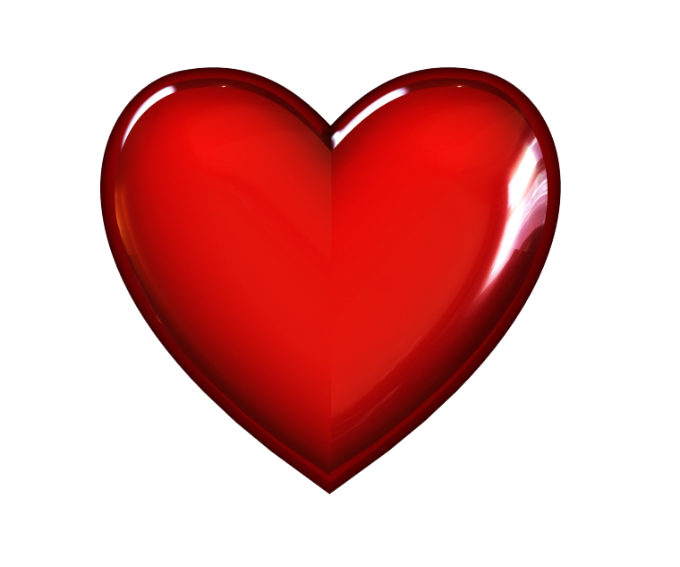 3D Red Heart Transparent PNG Image