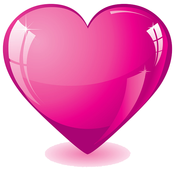Hot Pink Heart Background Transparent PNG Image