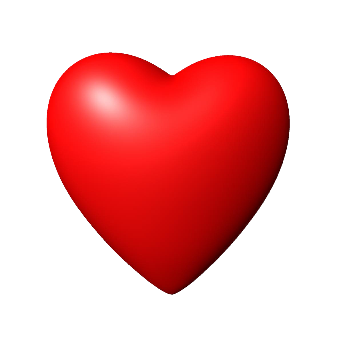 3D Red Heart Transparent PNG Image