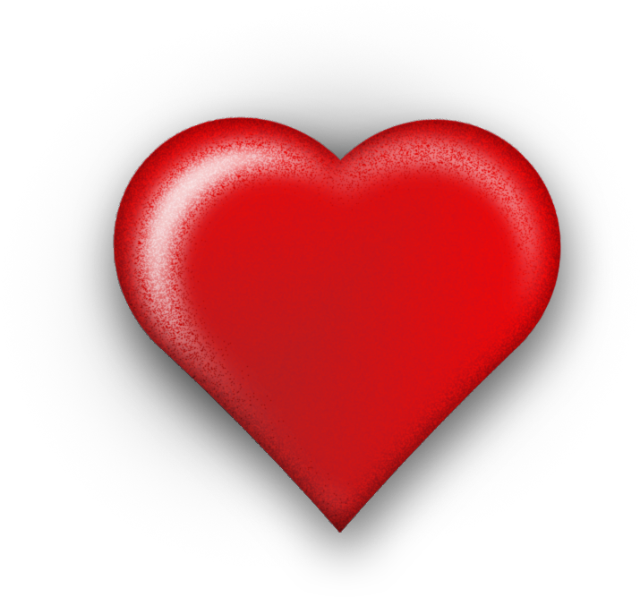 3D Red Heart Transparent PNG Image