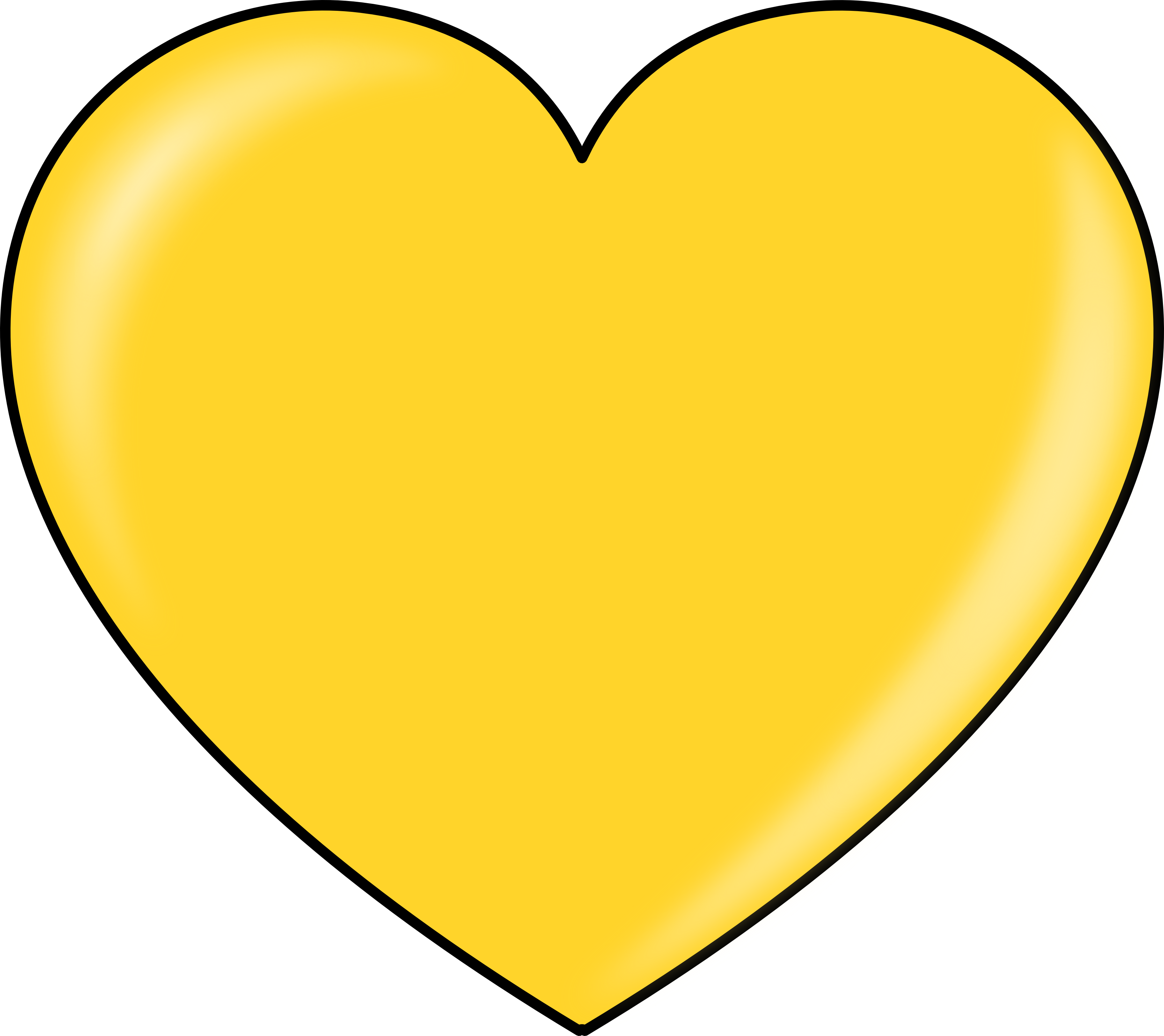 Yellow Heart Transparent PNG Image