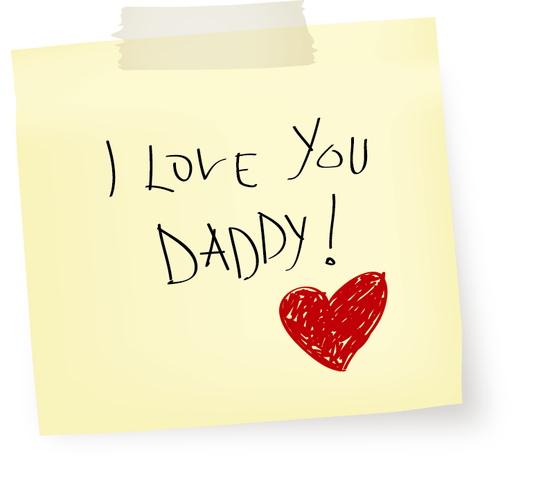 Love Fathers Father Day Heart Transparent PNG Image