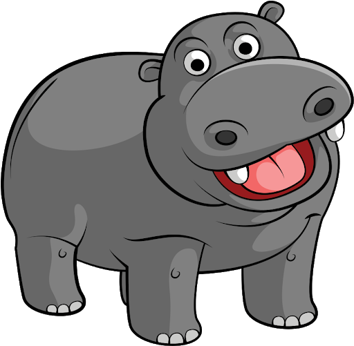 Hippo Grey Transparent PNG Image