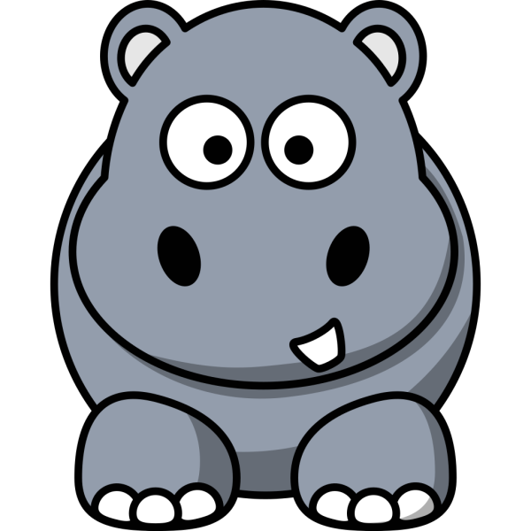 Hippo Vector Transparent PNG Image