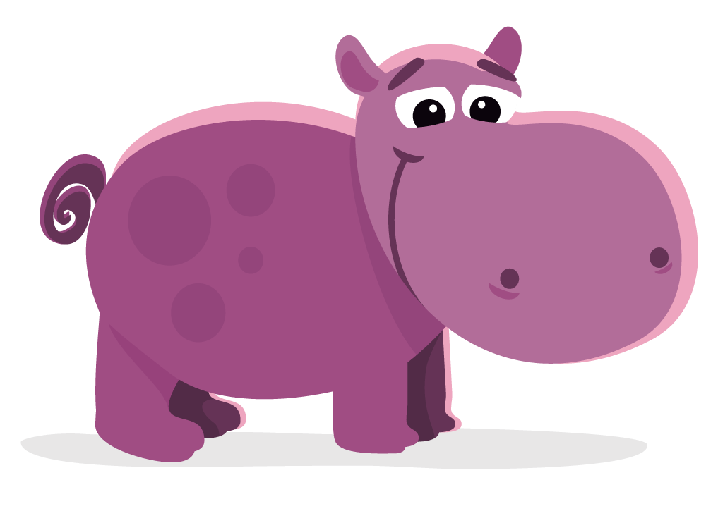 Hippo Vector Transparent PNG Image