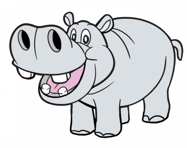 Hippo Vector Transparent PNG Image