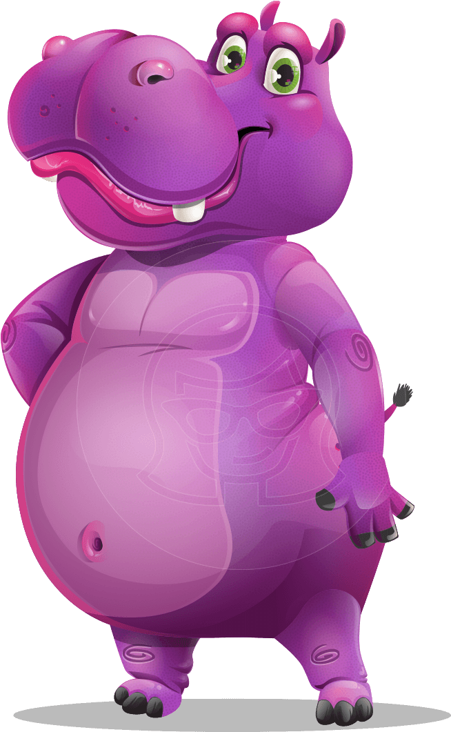 Hippo Vector Transparent PNG Image