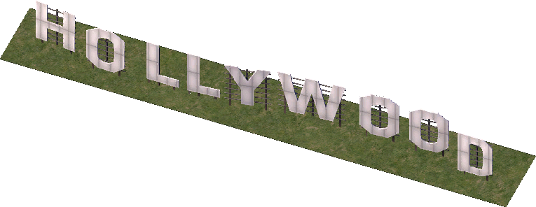 Hollywood Sign Transparent PNG Image