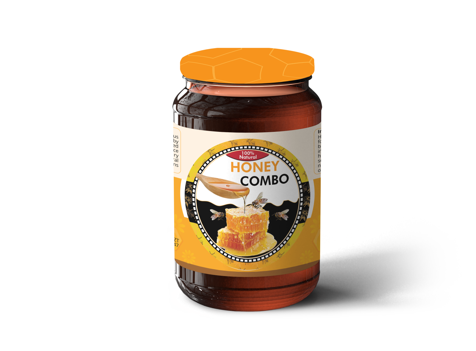Honey Organic Bottle Transparent PNG Image