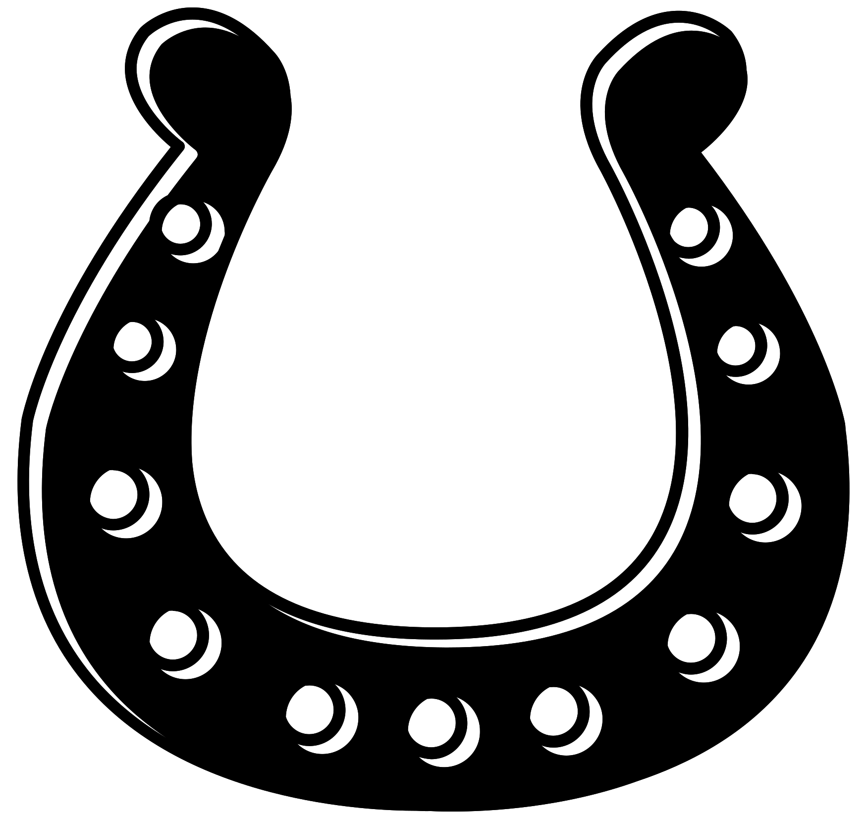 Arabian Black Horseshoe Transparent PNG Image