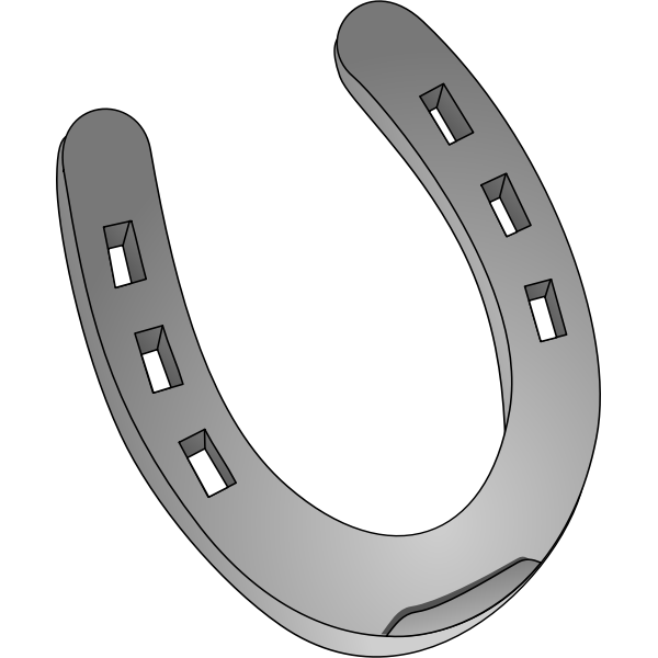 Vector Silver Horseshoe Transparent PNG Image