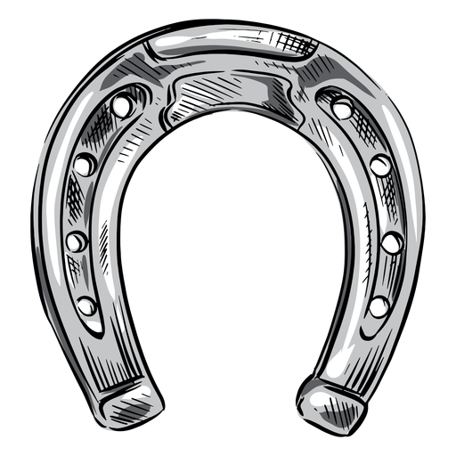 Vector Silver Horseshoe Transparent PNG Image