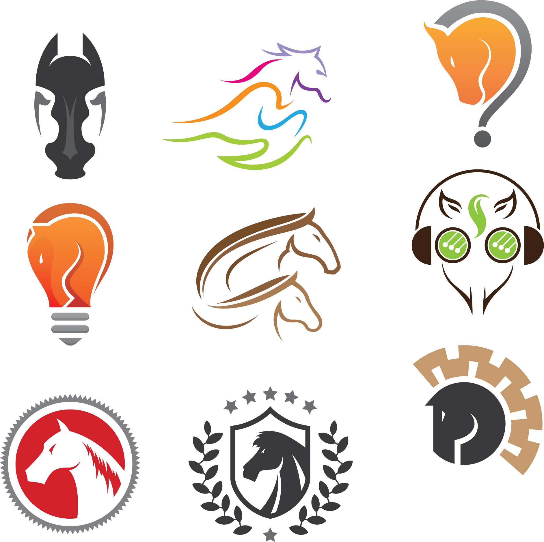 Logo Horse Vector Design Transparent PNG Image