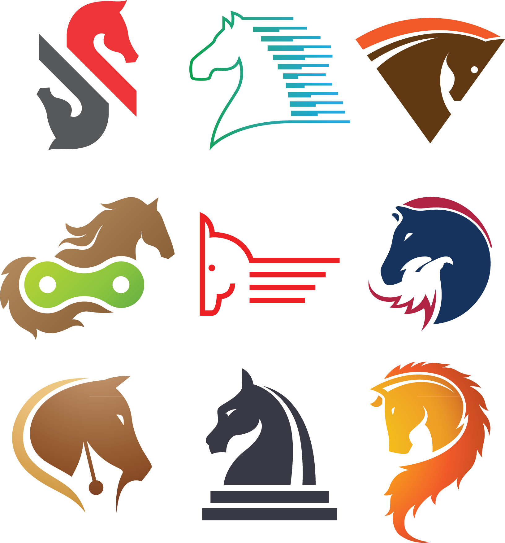 Logo Horse Vector Design Transparent PNG Image