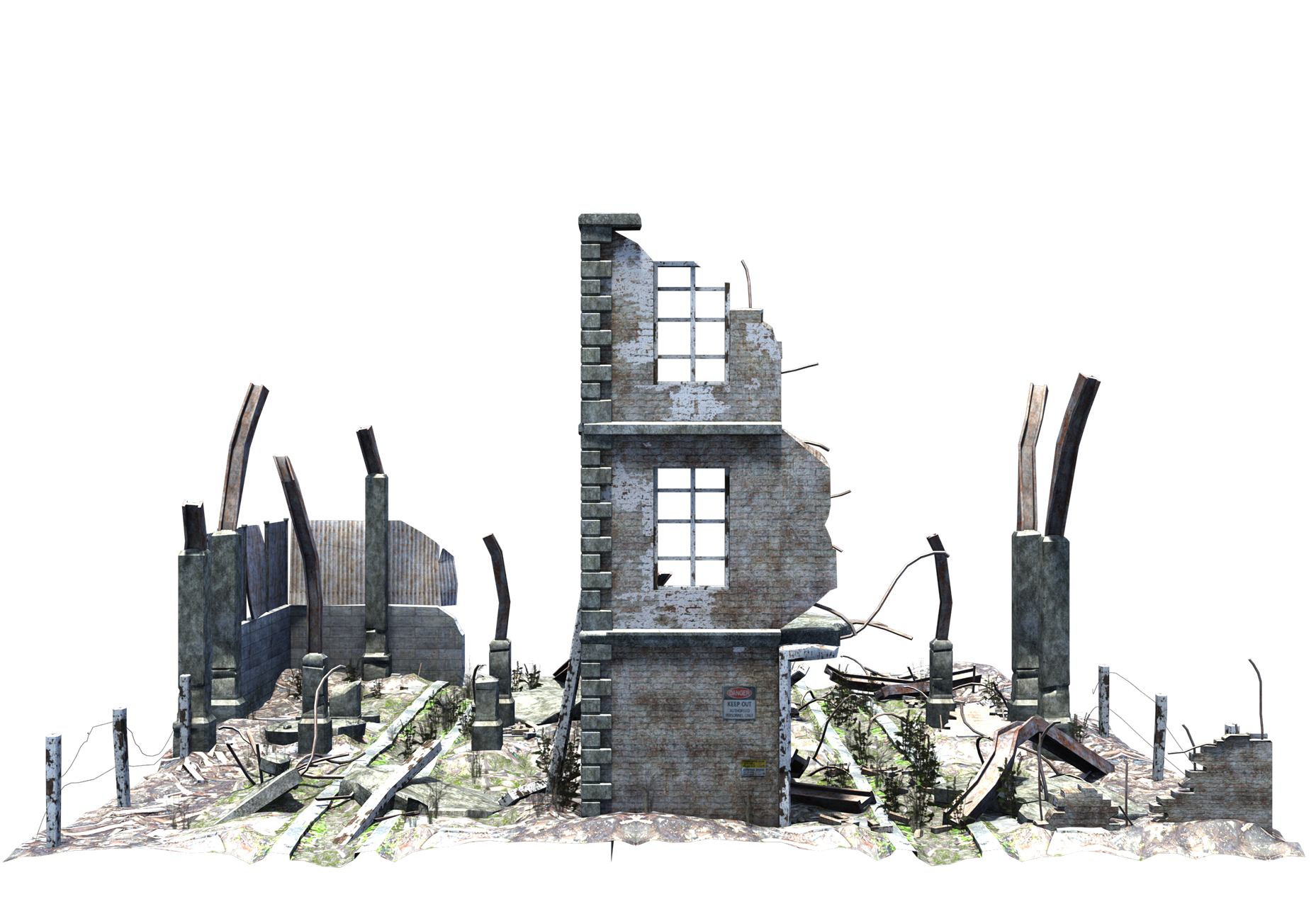 Ruined Building Transparent PNG Image