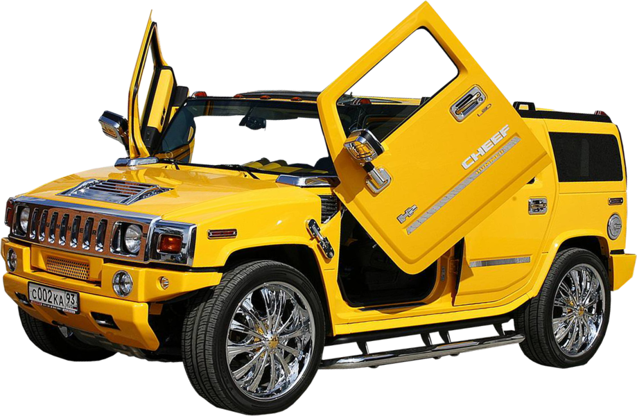 Hummer Yellow Transparent PNG Image