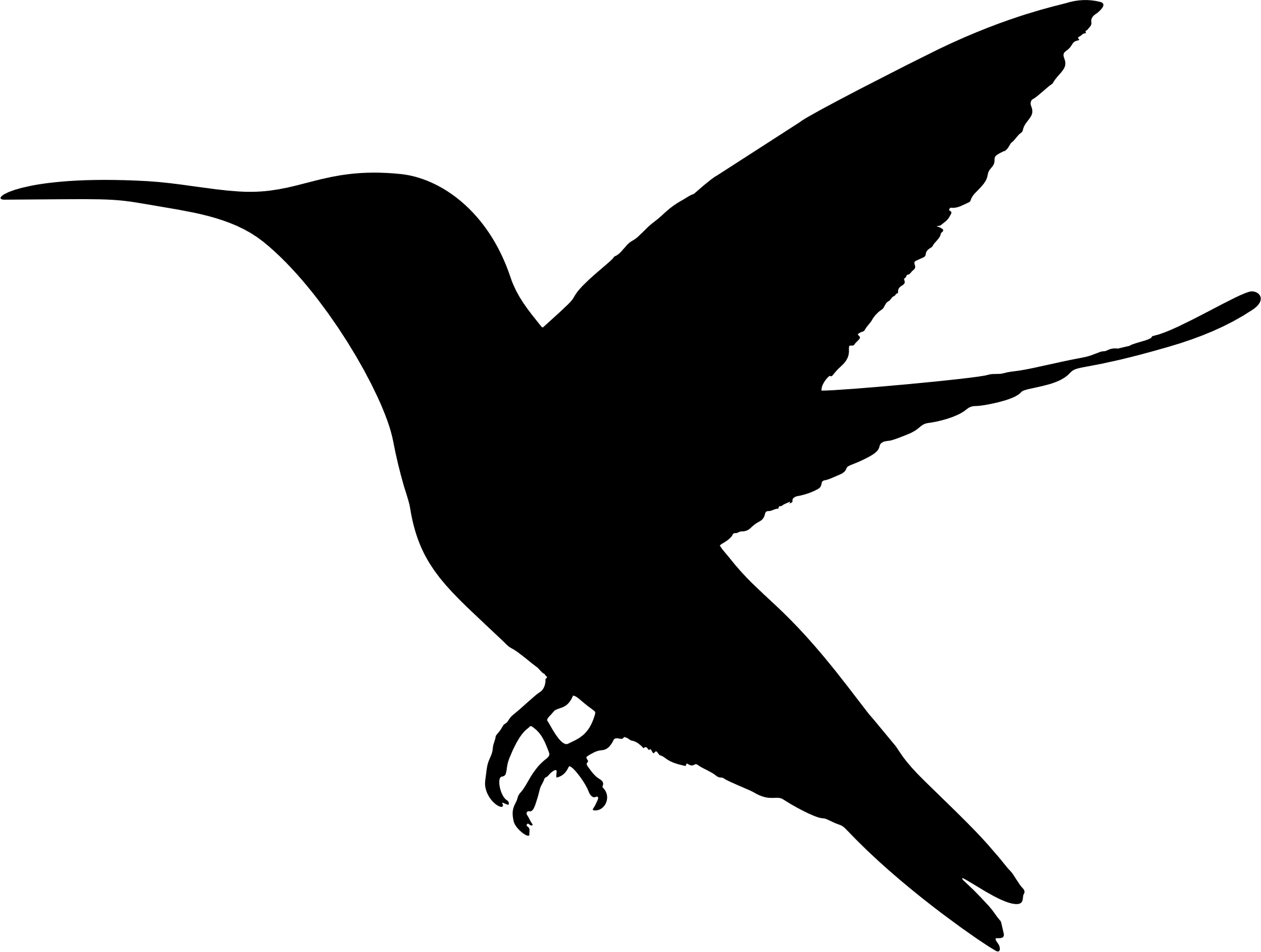 Flying Black Hummingbird Transparent PNG Image