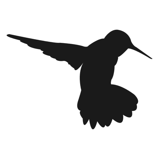 Silhouette Black Hummingbird Transparent PNG Image