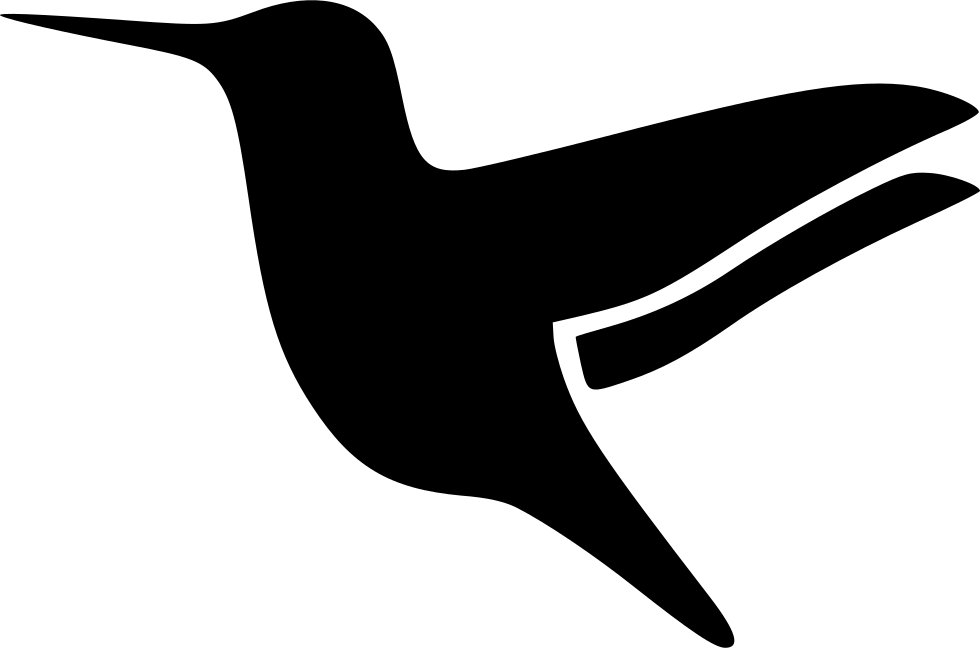 Silhouette Black Hummingbird Transparent PNG Image
