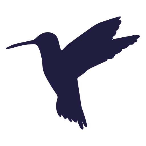 Flying Silhouette Hummingbird Transparent PNG Image
