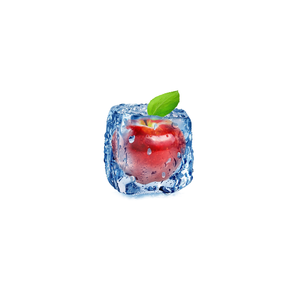 Cube Apple Frozen zing Ice Fruit Transparent PNG Image