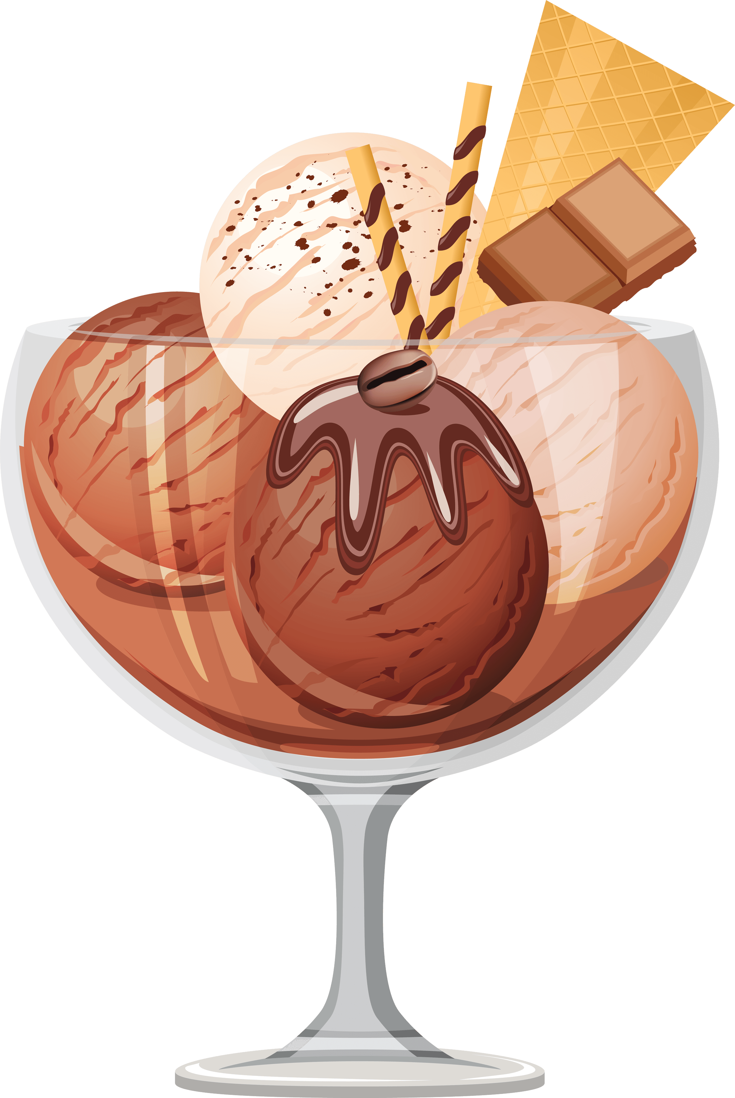 Chocolate Ice Cream Transparent PNG Image